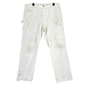 Dickies Work Pants Men 38x32 Utility Carpenter Pocket Straight Paint Splatter